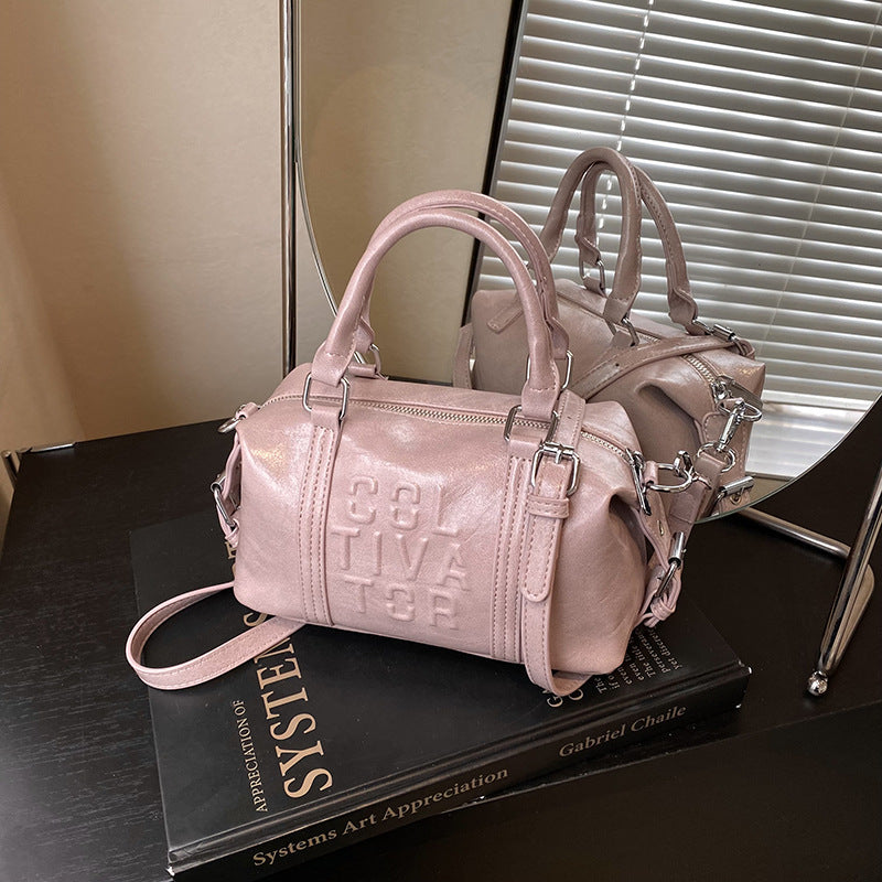 Cross-border simple casual handbag bag women's 2025 new versatile shoulder messenger bag fashionable commuter pillow bag