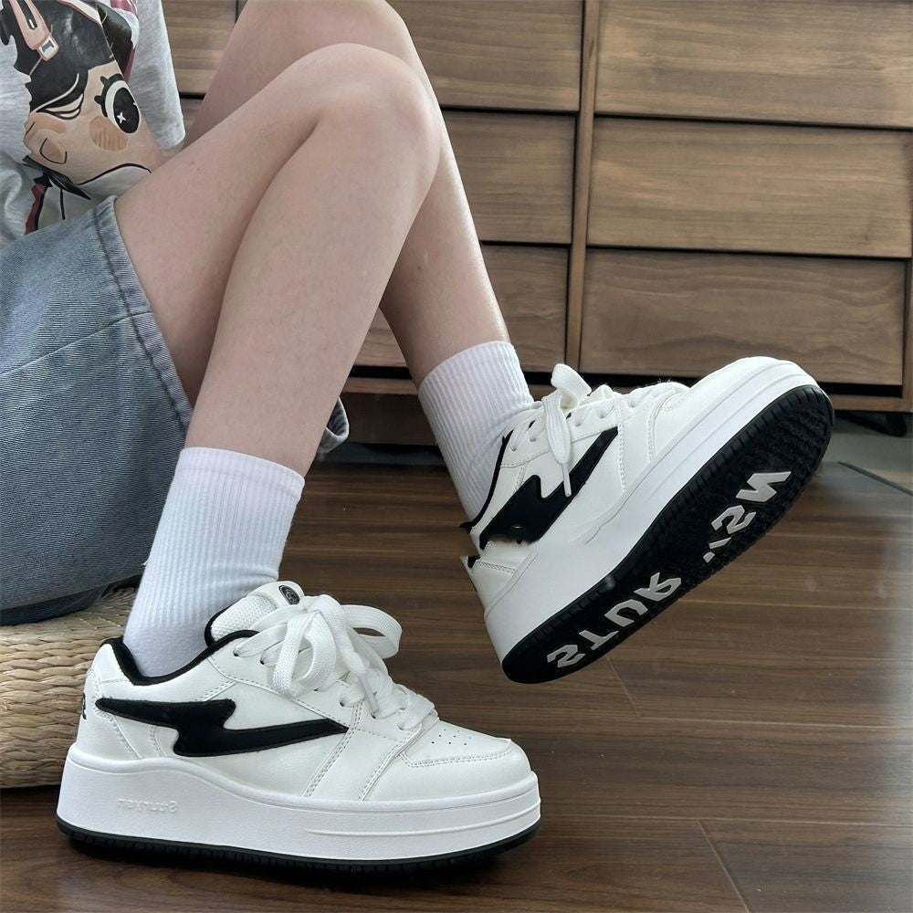 Korean style niche design retro student casual unisex couple skate shoes ins street style versatile flat bottom sneakers