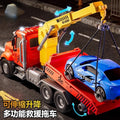 Kids' large fire truck ladder cargo rescue truck tractor truck construction crane tow truck toy for boys, ages 3-6