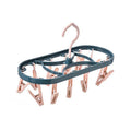 Oval 12-clip blue & pink