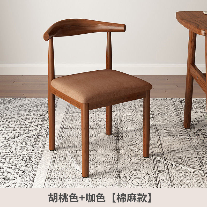 For homenordic desk chair modern casual restaurant chair iron horn chair dining table chair backrest stool