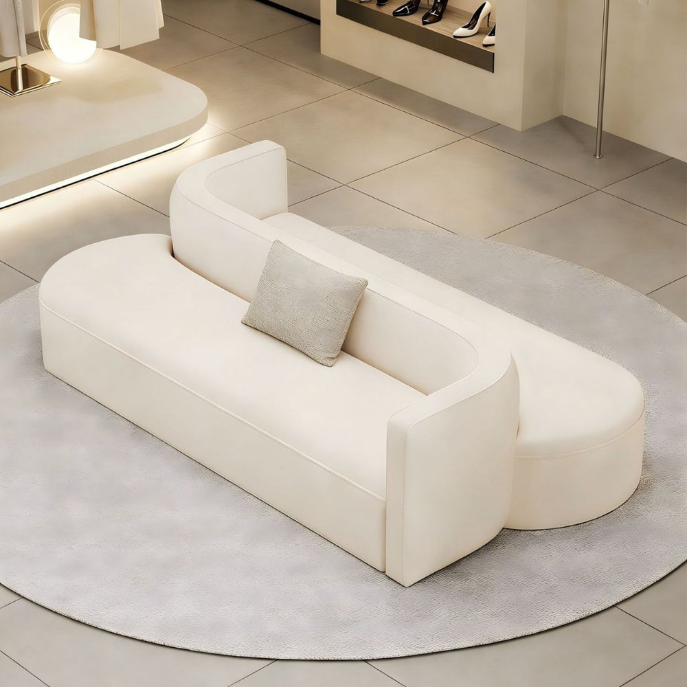 New arrival lobby hotel rest area reception sofa clothing store beauty salon bathroom store and other classy double arc sofa