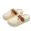 2026 new spring/summer collection: stylish, minimalist, and comfortable birkenstock-style women's slides - perfect for outdoor wear, closed-toe design, thick sole, and cloud-like cushioning