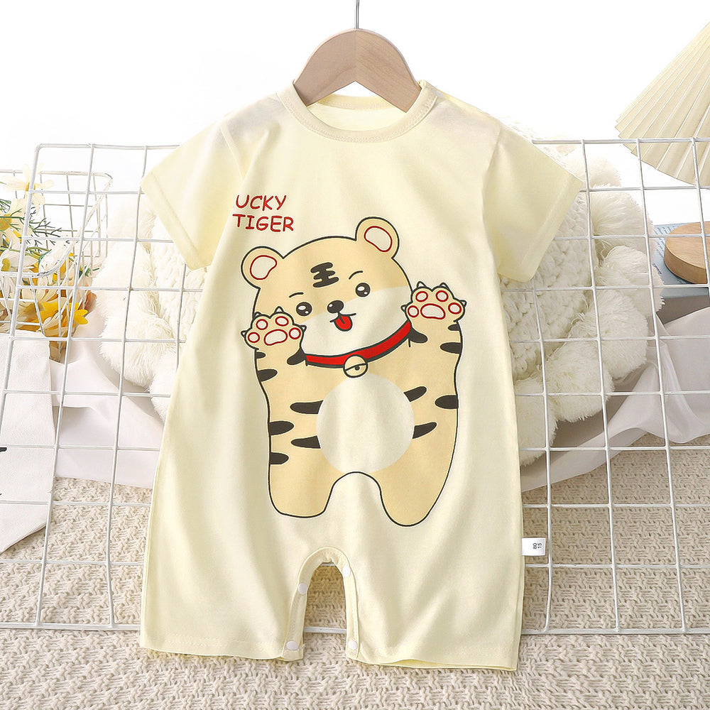 Kids' summer short-sleeve romper, newborn bodysuit, infant cotton onesie, baby boy and girl playsuit