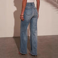 Exportfashionjeans women's new hot-selling cross-border elegantwork clothingloose pants washed stretch fashionjeans