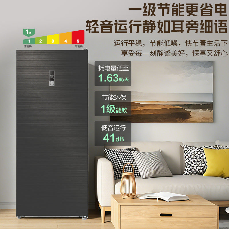 [lingxian] vertical freezer genuine air-cooled frost-free variable frequency 600l large capacity refrigeration convertible frozen meat dumplings