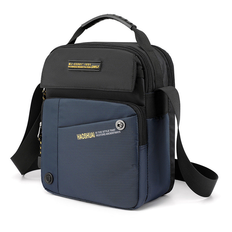 New men's casual shoulder bag large capacity oblique span bag outdoor travel commuter bag men's bag fashion sports satchel