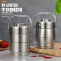 Stainless steel vacuum insulated lunch box - large capacity, portable, multi-compartment, student bento box, insulated food container
