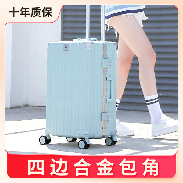 Suitcase Women's small 20-inch aluminum frame trolley case Universal wheel 24-inch male student Durable and strong Password travel