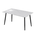 Nordic light luxury sintered stone dining table and chairs - modern minimalist design for small spaces, available in multiple sizes, rectangular shape, easy to clean