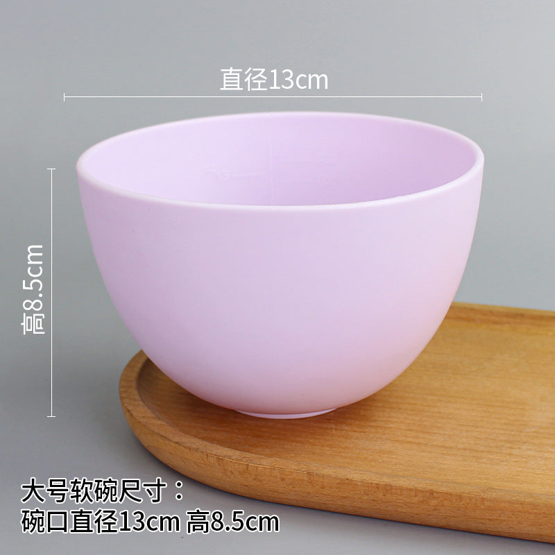Beauty bowl spa mask mixing tool plastic mask bowl wholesale set - flat rim bowl