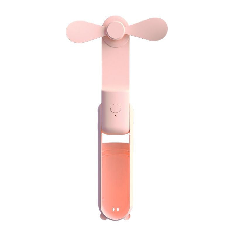Handheld fan kids foldable manual small fan cartoon hand press hand fan kids halter electric fan in stock
