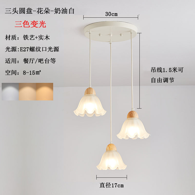 French Cream Wind Pumpkin Chandelier Designer Bar Lighting Simple Modern Creative Dining Table Art Restaurant Lights