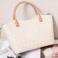 Elegant large-capacity niche style women's genuine leather satchel bag new arrivalins crossbody bag women's summer cowhide classy sense of woven
