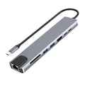 8-in-1 docking station usb-c/hdmi/sd/tf/pd fast charging network card in one machine typec docking station
