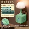 Ai voice control night light - smart bedside lamp with sound activated sensor, outlet, and plug-in design for easy nighttime use