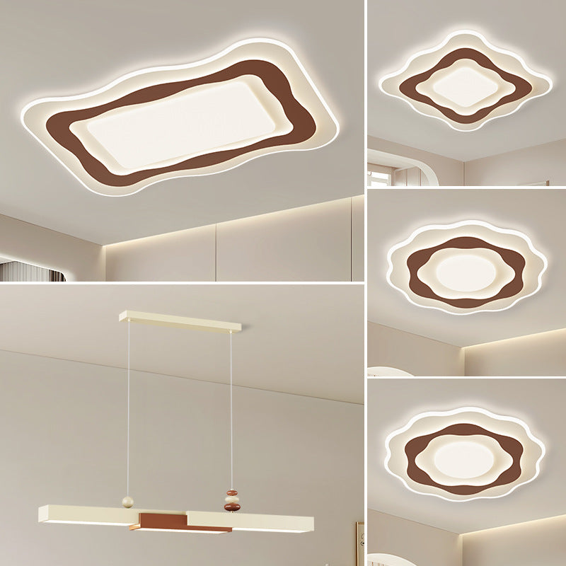 Minimalist living room ceiling light, simple modern atmosphere main light 2025 new medieval style whole house lighting package combination