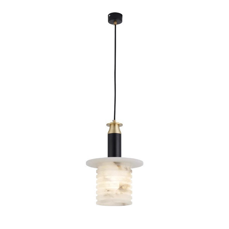 Chinese style spanish natural marble bedroom bedside pendant light modern creative hotel b&b restaurant bar counter small chandelier