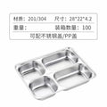 Here are a few options, depending on the specific nuance you want to convey:  **option 1 (focus on premium quality):**  "premium stainless steel dinner plates for home use - 304 stainless steel divided plates, perfect for cafeterias and serving dishes."