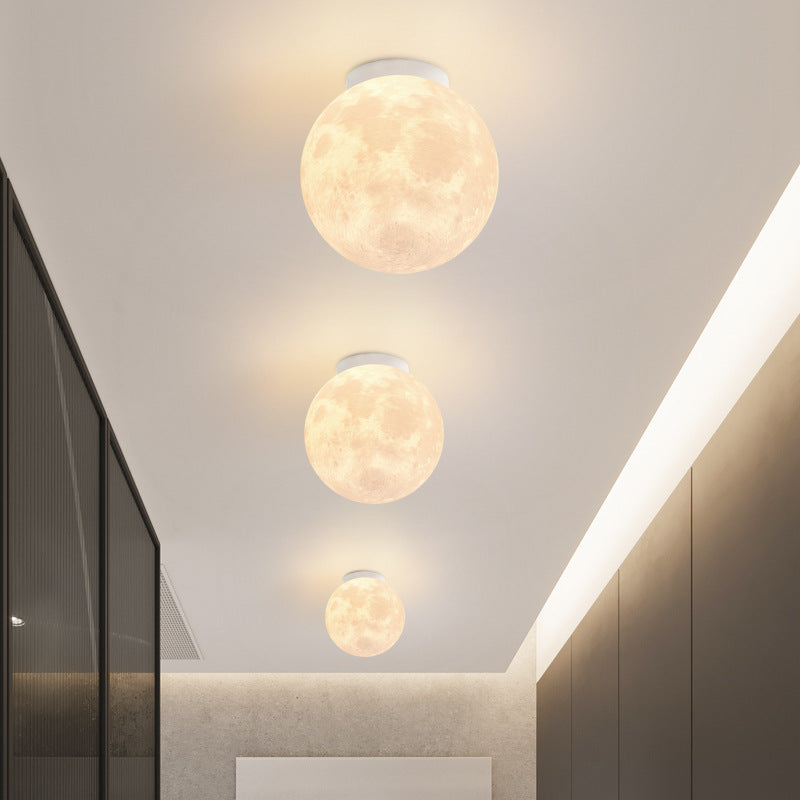 Creative Moon Light Large Modern Simple Aisle Corridor Ceiling Light Creative Children's Room Bedroom Moon Lighting