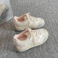 Women's sneakers - mesh breathable casual shoes - trendy ins style - new spring/summer 2025 collection - versatile chunky platform white shoes