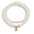 Long imitation pearl necklace wholesale, european and american cross-border vintage baroque style pendant, women's personalized multi-layered heart necklace