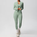 European and american new high-waisted tight-fitting pocket yoga outfit set - quick-dry brushed fabric, outdoor running fitness activewear three-piece set