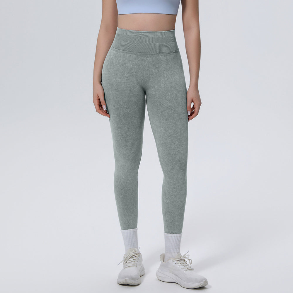 seamless sand-washed yoga pants, high-waisted, tummy-control, butt-lifting, tight-fitting athletic leggings, sweat-wicking and breathable running and fitness pants