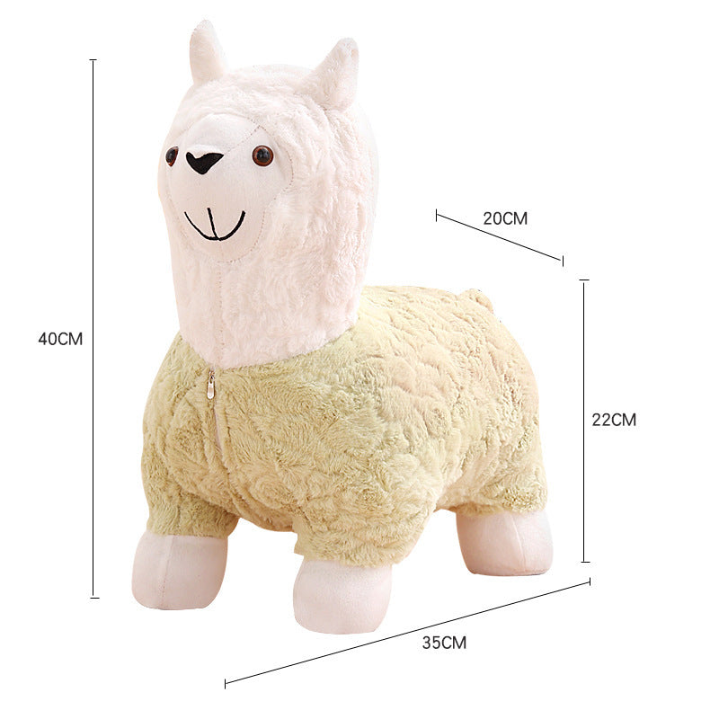Alpaca seat Living room shoe changing stool Children's sofa Leisure chair Sitting stool Cartoon birthday Simple modern animal stool