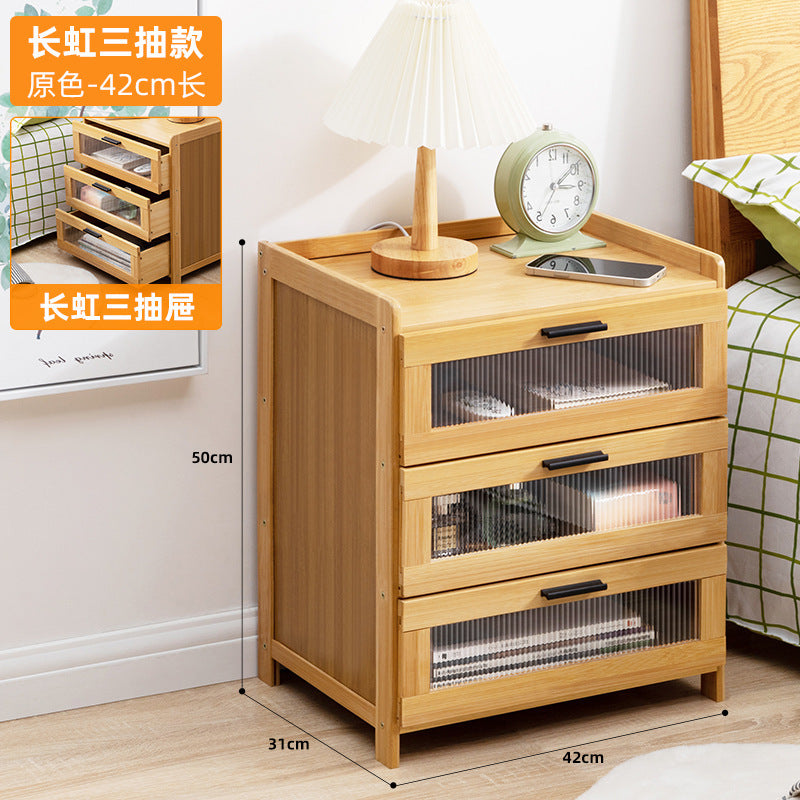 Bedroom bedside table accessible luxury small for home ultra-narrow bedside cabinet bedside storage cabinet modern casual side cabinet