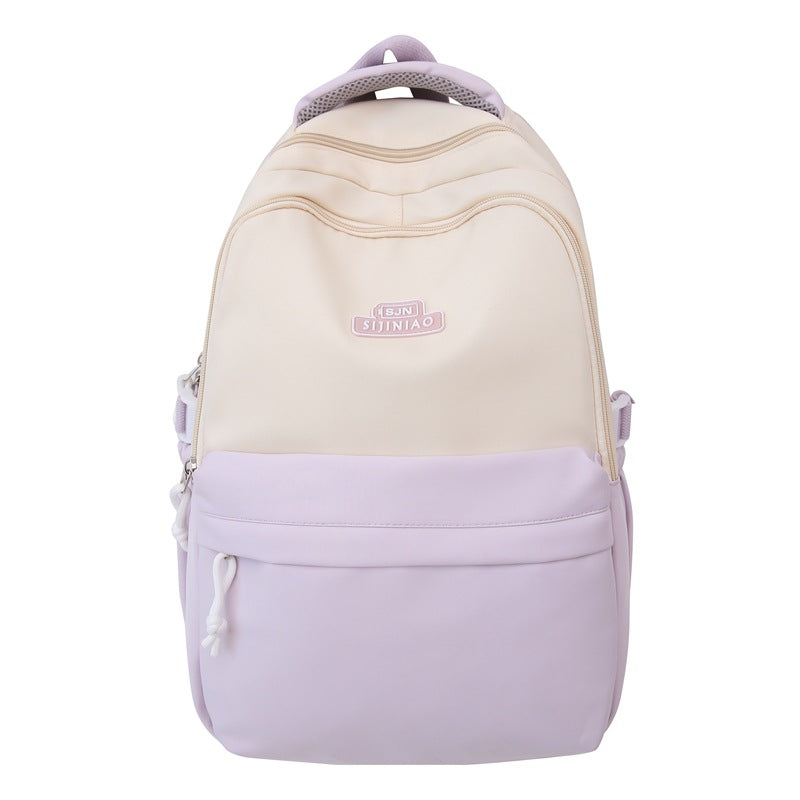 New schoolbag women's Korean version backpack campus style junior high school high school student schoolbag women's simple large-capacity backpack