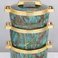 Factory direct cross-border hot selling insulated lunch box stainless steel food container insulated pot kitchen tableware new three-piece set