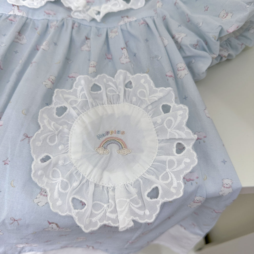 Girls' korean style lace dress -  new collection - kids' bubble short sleeve sweet dress - baby girl floral fashion dress
