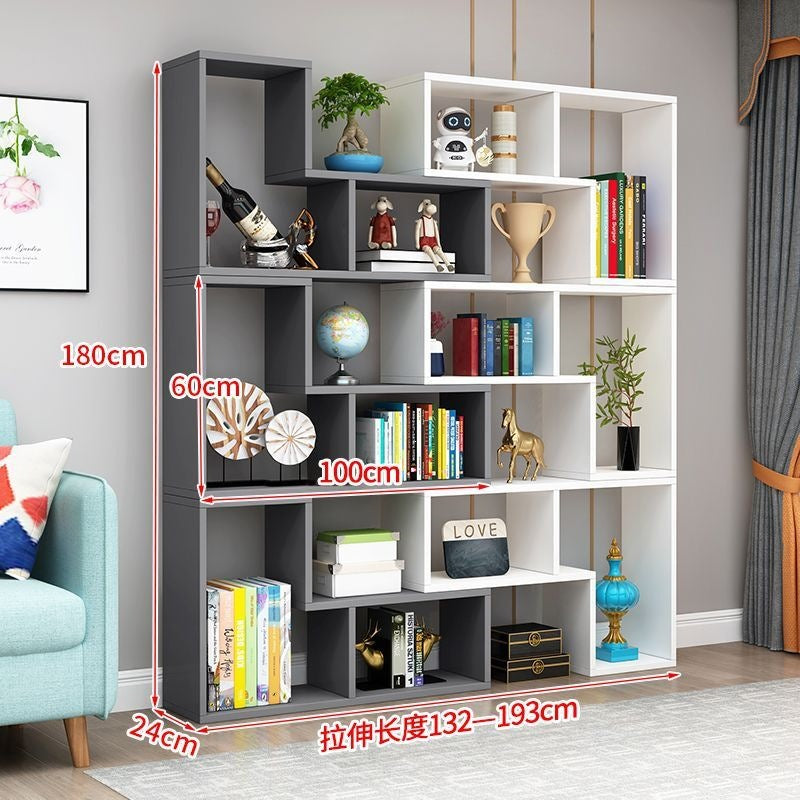 Free shipping casual combination bookshelf bookcase creative corner bedroom floor-standing simple storage rack partition display rack entrance