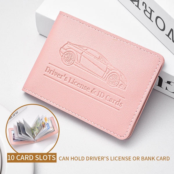 4 Card Position Motor Vehicle Driver's License Card Cover Women's Driving License Leather Case Card Bag Men's and Women's Protective Cover Driving License Cover
