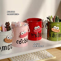 High-value, cartoon-themed pen holder - stylish, large capacity, cute, minimalist, retro storage bucket for students, desks, and offices