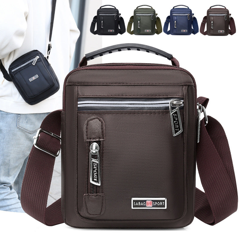 Nylon lightweight and simple messenger bag 2025 new multi-layer storage versatile shoulder bag business commuter portable men's bag