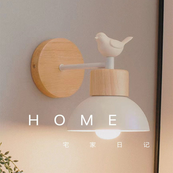 Nordic bedside wall lamp modern minimalist creative living room bedroom stairs balcony aisle lamp Internet celebrity bird wall lamp