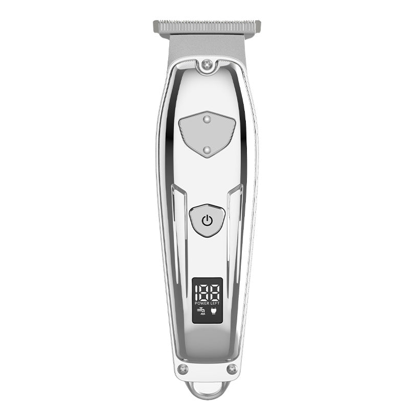 Electric hairdressing machine, oil head carving, electric clipper, bald hairdressing scissors, charging alloy shell, cross-border wholesale