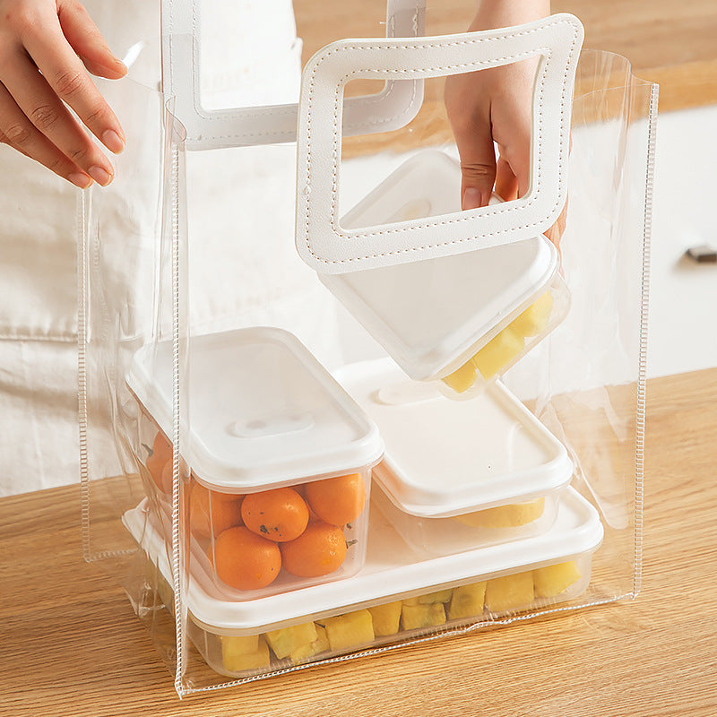 Kitchen Food Refrigerator Storage Box Transparent Sealed Fruit Food Fresh-keeping Box Food Grade Plastic Japanese Bento Box