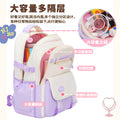 2024 cuhk student backpack - minimalist canvas bag, large capacity backpack for junior high and college girls, spine-protecting, lightweight, campus style