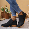 Export supply plus size short boots  spring and autumn new arrival women's european and american thick heel back zipper nude boots boots fashion boots
