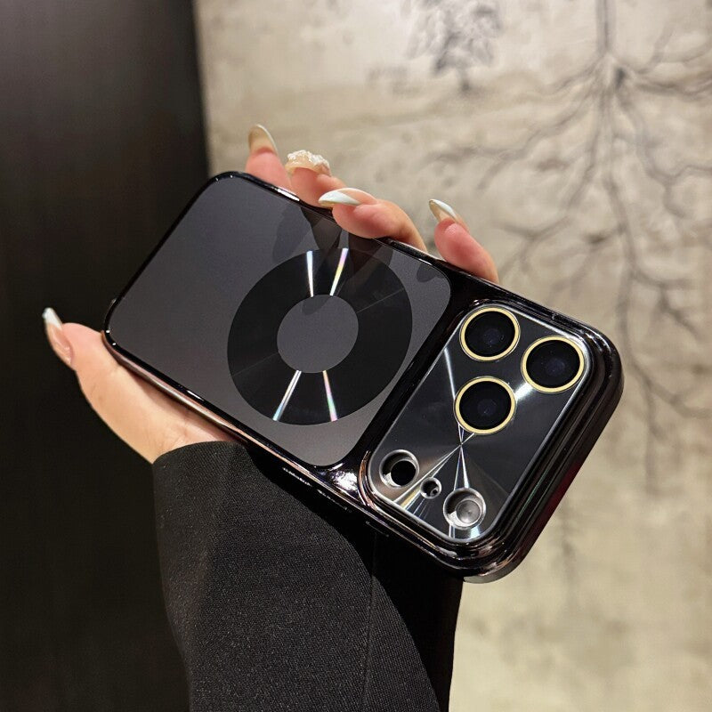 New star ring magnetic iphone 17 pro case with lens protector - iphone 16 instant aurora effect, large view window