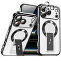 Electroplated shadow magnetic stand compatible iphone 17 pro case, apple 11 new anti-drop cross-border protective cover