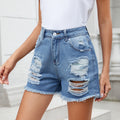 European and american cross-border e-commerce women's summer new arrivals: , independent stores,  - tassel fringe distressed denim shorts & hot pants