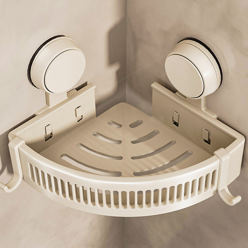 Triangular bathroom cabinet suction cup wall-mounted washbasin storage rack corner bathroom storage rack wall-mounted bathroom