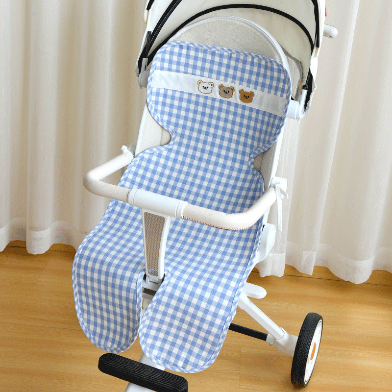 Baby stroller, ramie Tencel mat, baby dining chair seat, sweat-absorbing and breathable universal cool cushion in summer