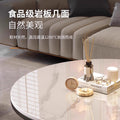 Rock slab coffee table living room solid wood table balcony small apartment for homecasualaccessible luxury round side table retractable combination