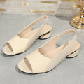 2026 summer new arrival: plus size women's chunky heel peep-toe ankle strap fashion sandals - export quality, color block design
