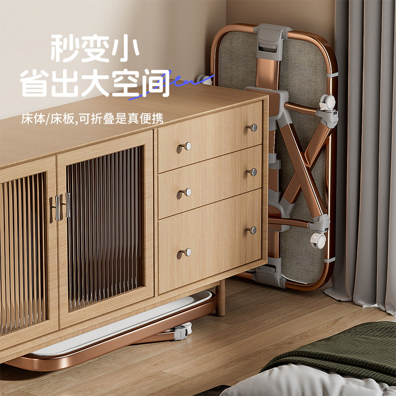 Aluminum alloy baby crib - portable, foldable, and convertible bassinet - multifunctional newborn bed - splice-together large bed
